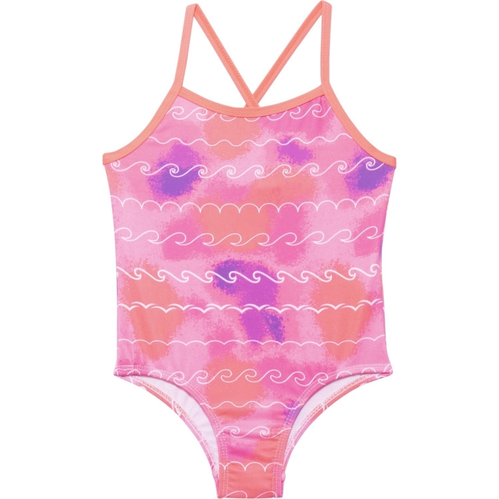 Pink Platinum Tie-Dye Wave One-Piece Swimsuit Toddler Girls 2T